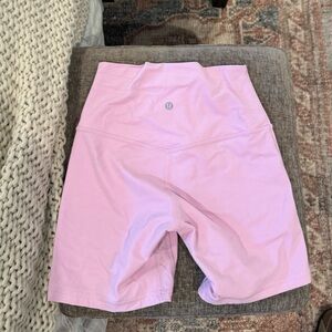 Light pink lulu biker shorts